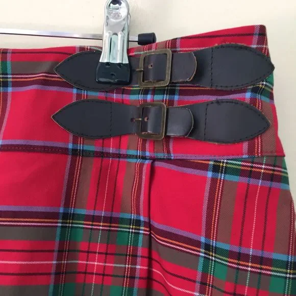 Lilly Pulitzer Red and Green Plaid Mini Skirt - Picture 2 of 6